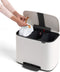 Brabantia Bo Prullenbak - 3 x 11 liter - Afvalscheiding - White