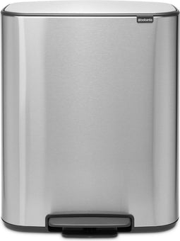 Brabantia Bo Prullenbak - 60 liter - Matt Steel Fingerprint Proof