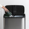 Brabantia Bo Touch Bin Hi Prullenbak - 2 x 30 liter - Afvalscheiding - Matt Steel Fingerprint Proof