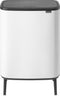 Brabantia Bo Touch Bin Hi Prullenbak - 2 x 30 liter - Afvalscheiding - White