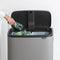 Brabantia Bo Touch Bin Hi Prullenbak - 2 x 30 liter - Afvalscheiding - Mineral Concrete Grey