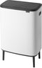 Brabantia Bo Touch Bin Hi Prullenbak - 2 x 30 liter - Afvalscheiding - White