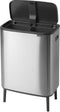 Brabantia Bo Touch Bin Hi Prullenbak - 2 x 30 liter - Afvalscheiding - Matt Steel Fingerprint Proof