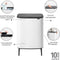 Brabantia Bo Touch Bin Hi Prullenbak - 2 x 30 liter - Afvalscheiding - White