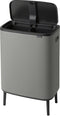 Brabantia Bo Touch Bin Hi Prullenbak - 2 x 30 liter - Afvalscheiding - Mineral Concrete Grey