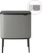 Brabantia Bo Touch Bin Prullenbak - 11 + 23 liter - Afvalscheiding - Mineral Concrete Grey