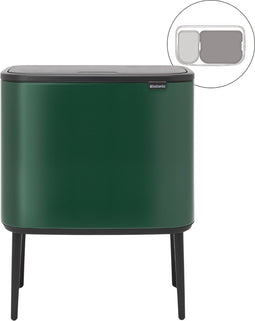 Brabantia Bo Touch Bin Prullenbak - 11 + 23 liter - Afvalscheiding - Pine Green