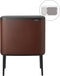 Brabantia Bo Touch Bin Prullenbak - 11 + 23 liter - Afvalscheiding - Mineral Cosy Brown