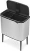 Brabantia Bo Touch Bin Prullenbak - 11 + 23 liter - Afvalscheiding - Matt Steel Fingerprint Proof
