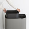 Brabantia Bo Touch Bin Prullenbak - 11 + 23 liter - Afvalscheiding - Mineral Concrete Grey