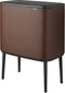 Brabantia Bo Touch Bin Prullenbak - 11 + 23 liter - Afvalscheiding - Mineral Cosy Brown