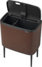 Brabantia Bo Touch Bin Prullenbak - 11 + 23 liter - Afvalscheiding - Mineral Cosy Brown