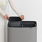 Brabantia Bo Touch Bin Prullenbak - 2 x 30 liter - Afvalscheiding - Mineral Concrete Grey