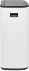 Brabantia Bo Touch Bin Prullenbak - 2 x 30 liter - Afvalscheiding - White