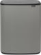 Brabantia Bo Touch Bin Prullenbak - 2 x 30 liter - Afvalscheiding - Mineral Concrete Grey