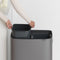 Brabantia Bo Touch Bin Prullenbak - 2 x 30 liter - Afvalscheiding - Platinum