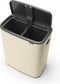 Brabantia Bo Touch Bin Prullenbak - 2 x 30 liter - Afvalscheiding - Soft Beige