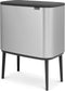 Brabantia Bo Touch Bin Prullenbak - 3 x 11 liter - Afvalscheiding - Matt Steel Fingerprint Proof