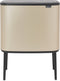 Brabantia Bo Touch Bin Prullenbak - 3 x 11 liter - Afvalscheiding - Metallic Gold