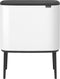 Brabantia Bo Touch Bin Prullenbak - 3 x 11 liter - Afvalscheiding - White