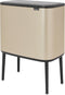 Brabantia Bo Touch Bin Prullenbak - 3 x 11 liter - Afvalscheiding - Metallic Gold