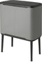 Brabantia Bo Touch Bin Prullenbak - 3 x 11 liter - Afvalscheiding - Mineral Concrete Grey