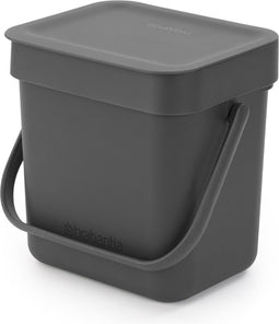 Brabantia Sort & Go Aanrecht Afvalbakje - 3 liter - Dark Grey