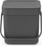 Brabantia Sort & Go Aanrecht Afvalbakje - 3 liter - Dark Grey