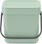 Brabantia Sort & Go Aanrecht Afvalbakje - 3 liter - Jade Green