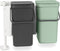 Brabantia Sort & Go Inbouw Prullenbak - 2 x 12 liter - Jade Green/Grey