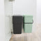 Brabantia Sort & Go Inbouw Prullenbak - 2 x 12 liter - Jade Green/Grey