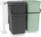 Brabantia Sort & Go Inbouw Prullenbak - 2 x 16 liter - Jade Green/Grey