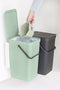 Brabantia Sort & Go Inbouw Prullenbak - 2 x 16 liter - Jade Green/Grey