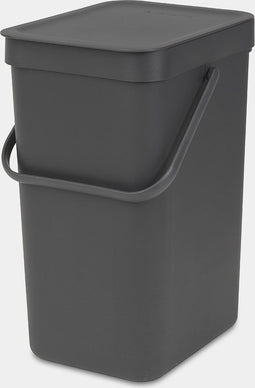 Brabantia Sort & Go Prullenbak - 12 liter - Dark Grey