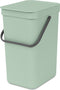 Brabantia Sort & Go Prullenbak - 12 liter - Jade Green