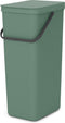 Brabantia Sort & Go Prullenbak - 40 liter - Fir Green