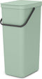 Brabantia Sort & Go Prullenbak - 40 liter - Jade Green