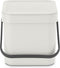 Brabantia Sort & Go Prullenbak - 6 liter - Light Grey