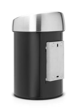 Brabantia Touch Bin Prullenbak - 3 liter - Matt Black / Matt Steel deksel