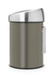 Brabantia Touch Bin Prullenbak - 3 liter - Platinum / Matt Steel deksel