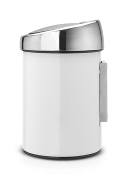Brabantia Touch Bin Prullenbak - 3 liter - White / Brilliant Steel deksel