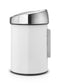 Brabantia Touch Bin Prullenbak - 3 liter - White / Brilliant Steel deksel