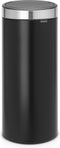 Brabantia Touch Bin Prullenbak - 30 liter - Matt Black/Matt Steel Fingerprint Proof deksel