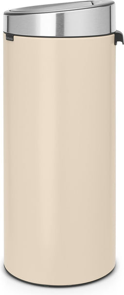 Brabantia Touch Bin Prullenbak - 30 liter - Soft Beige/Matt Steel FPP deksel