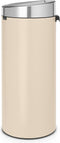 Brabantia Touch Bin Prullenbak - 30 liter - Soft Beige/Matt Steel FPP deksel
