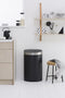 Brabantia Touch Bin Prullenbak - 40 liter- Matt Black/Matt Steel Fingerprint Proof deksel