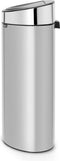 Brabantia Touch Bin Prullenbak - 40 liter - Metallic Grey/Brilliant Steel deksel