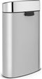 Brabantia Touch Bin Prullenbak - 40 liter - Metallic Grey/Brilliant Steel deksel