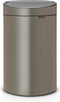 Brabantia Touch Bin Prullenbak - 40 liter - Platinum
