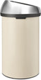 Brabantia Touch Bin Prullenbak - 60 l - Soft Beige / Matt Steel deksel